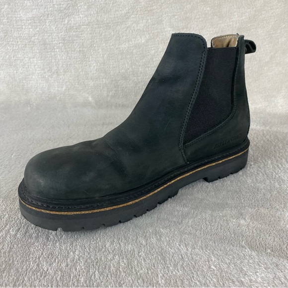 Birkenstock Stalon Women's Chelsea Ankle Boots EU 38 US 7 Black Nubuck Platform - Picture 6 of 11